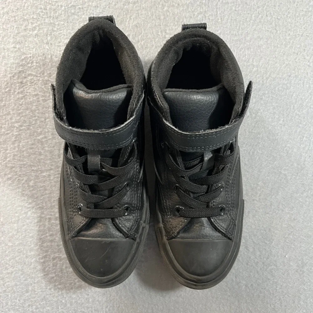 Converse Chuck Taylor All Star Axel Mid Youth‎ Black Leather Sneakers A04818C 2